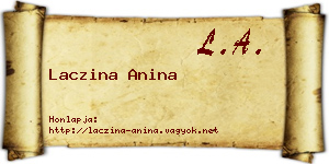 Laczina Anina névjegykártya